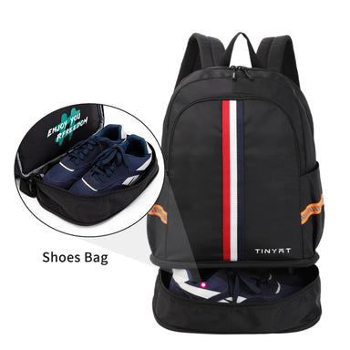 Tinyat Waterproof Gym Backpack with Shoe Compartment