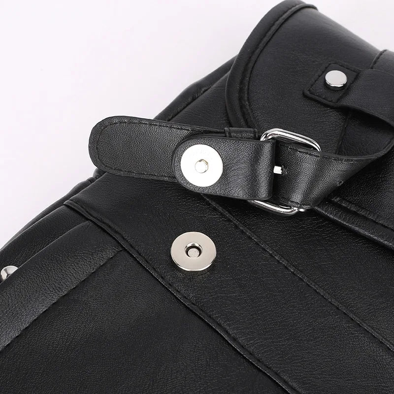 Vintage PU Leather Water-Resistant Laptop Travel Backpack Bolsnik