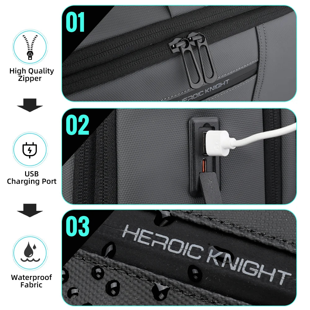 Heroic Knight Waterproof Business Laptop Backpack