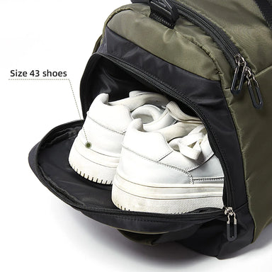 MOYYI Waterproof Travel Bag with Shoe Compartment and Wet Dry Separation