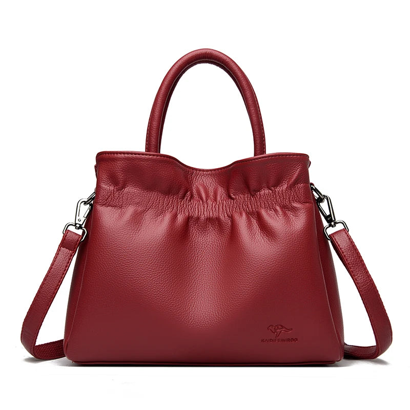 Vanderwah Elegant Soft PU Leather Crossbody Tote Bag for Women
