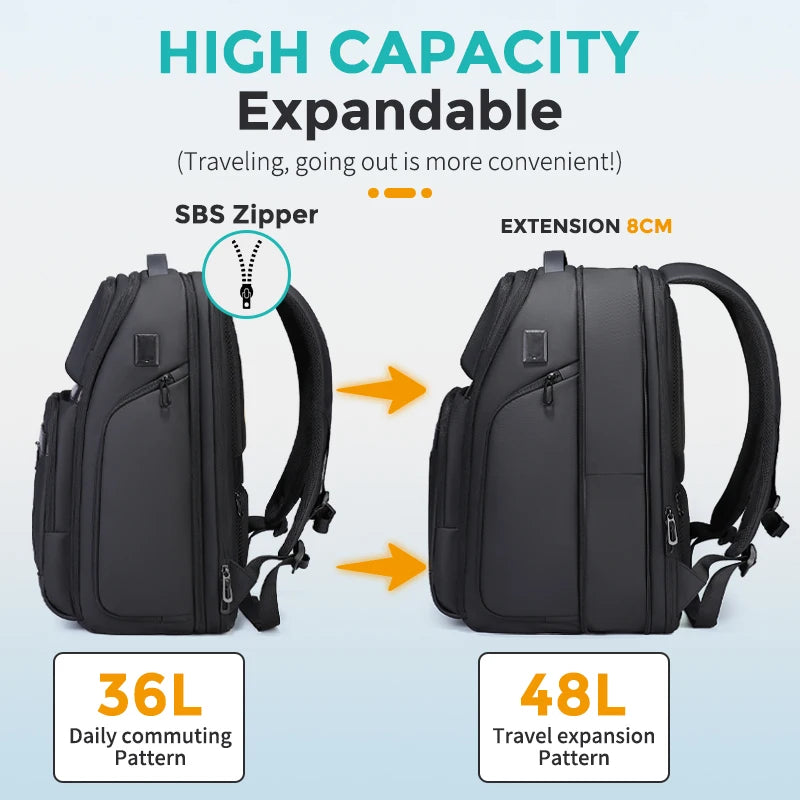 Bolsnik Ultimate 36L Travel Backpack – Waterproof & USB Charging