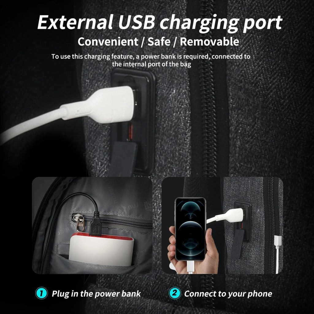 Tigernu Waterproof Anti-Theft Laptop Backpack with USB Charging