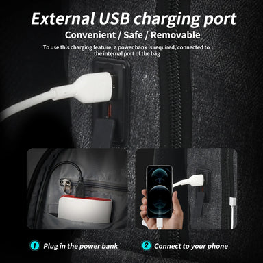 Tigernu Waterproof Anti-Theft Laptop Backpack with USB Charging