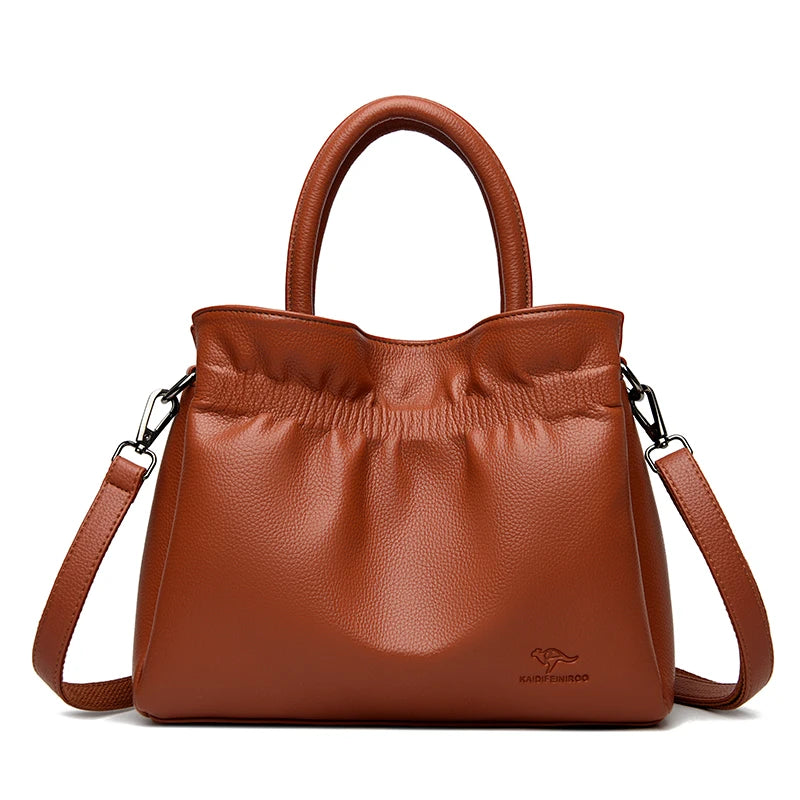 Vanderwah Elegant Soft PU Leather Crossbody Tote Bag for Women