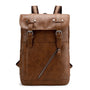 Vintage PU Leather Water-Resistant Laptop Travel Backpack Bolsnik