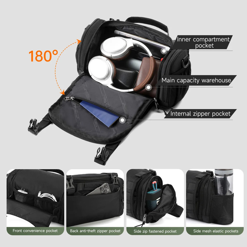 Tigernu Tactical Crossbody Bag – Waterproof & Versatile for Outdoor Adventures