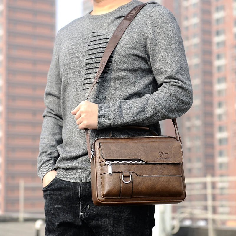 Men's PU Leather Crossbody Messenger Bag Bolsnik