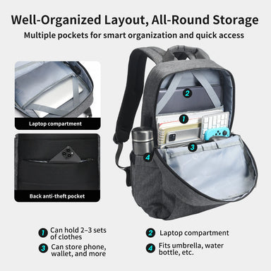 Tigernu Waterproof Anti-Theft Laptop Backpack with USB Charging