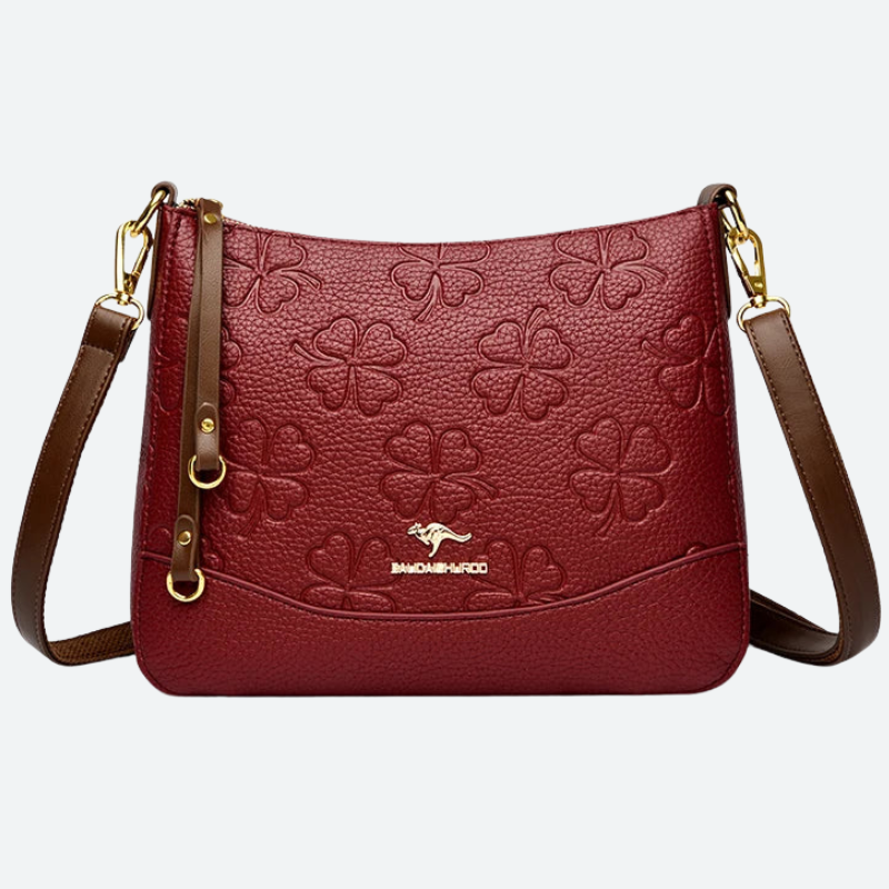 Vanderwah Elegant Floral PU Leather Shoulder Bag