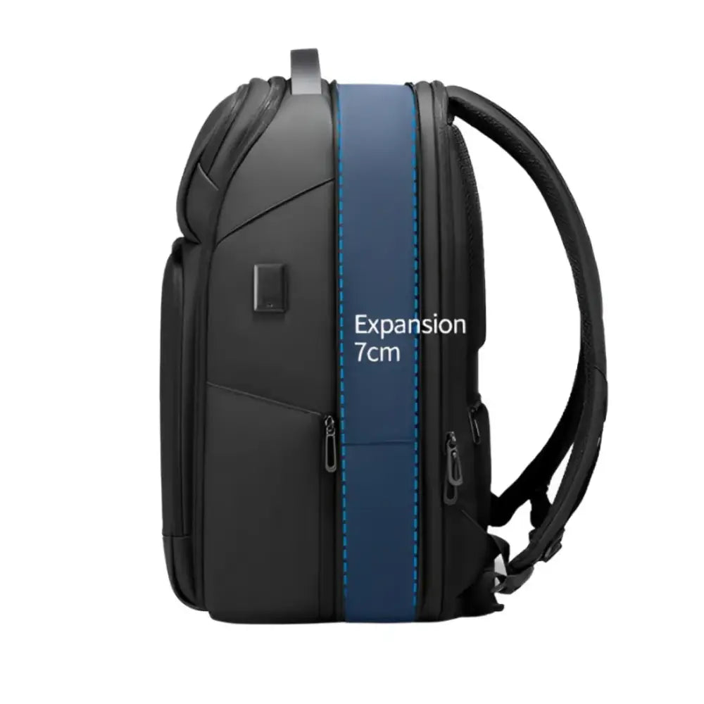 Fenruien 35L Waterproof Laptop Backpack with USB Charging Black